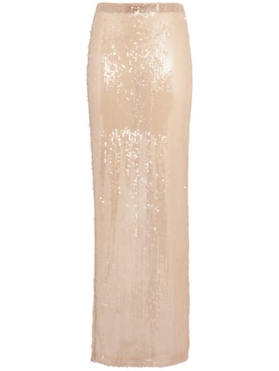 Giuseppe Di Morabito - Metallic mesh long skirt