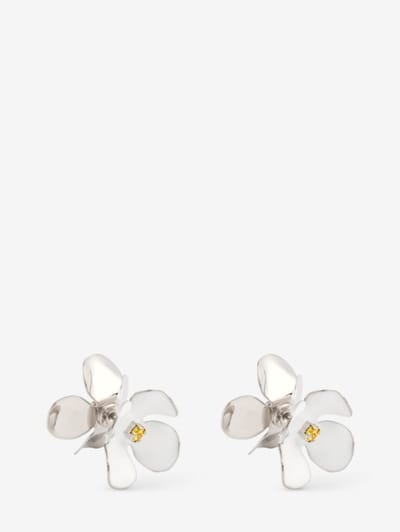 Marni - Enamel flower stud earrings