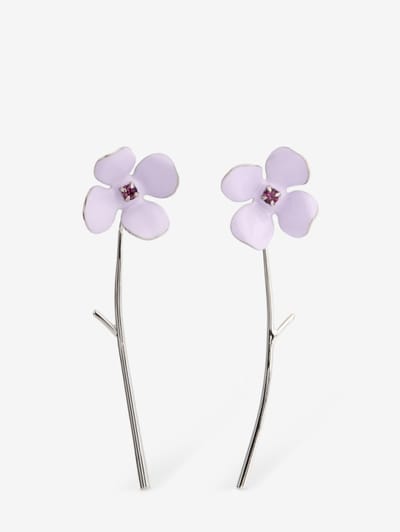 Marni - Enamel flower drop earrings