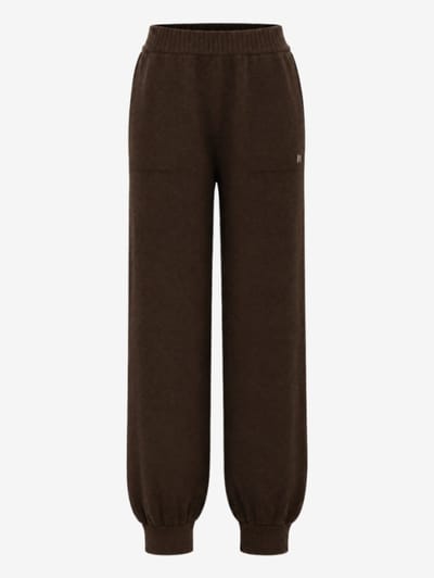 MSGM - Pantaloni in misto lana e cashmere con logo