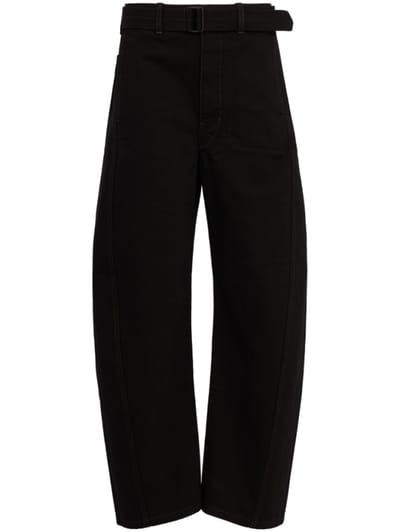 Lemaire - Pantaloni Twisted in cotone con cintura