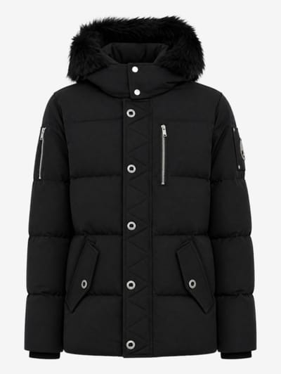 Moose Knuckles - Three-quarter cotton and shearling down jacket