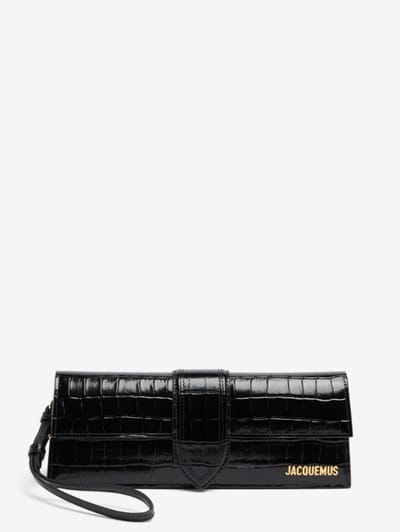 Jacquemus - Pochette Bambino aus Lackleder in Kroko-Optik