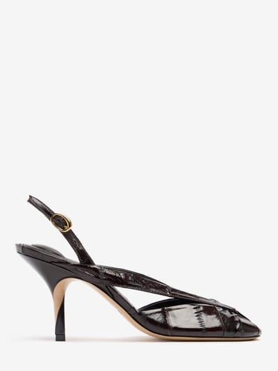 Jacquemus - Sandales slingback Poisson en cuir verni