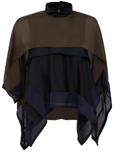 Sacai - Satin x Chiffon Pullover
