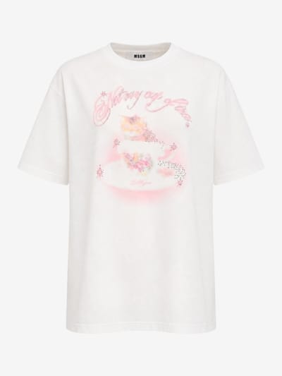 MSGM - T-shirt oversize stampata