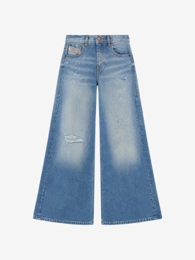 Diesel Kids - Washed denim straight jeans