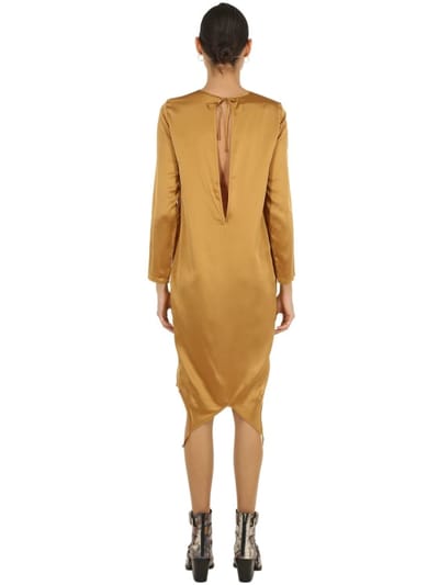 Marques'Almeida: Silk satin midi dress