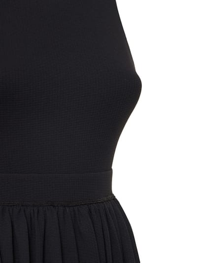 Marysia: Flared stretch-jersey mini dress