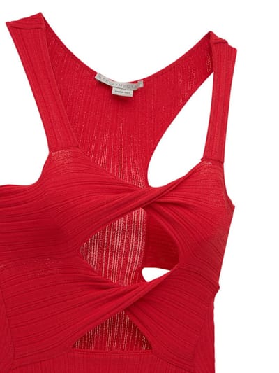 Stella McCartney: Cutout viscose blend knit bodysuit