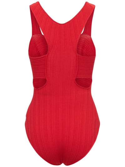Stella McCartney: Cutout viscose blend knit bodysuit