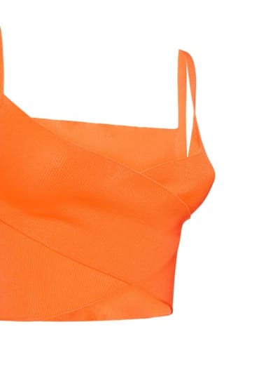 MSGM: Techno stretch ribbed knit top