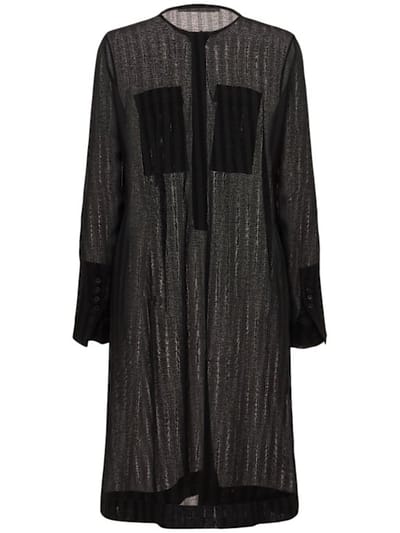 SAPIO: Semi-sheer striped shirt dress