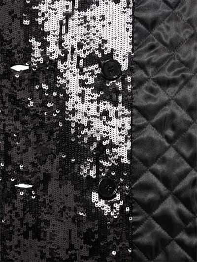Michael Kors Collection: Chesterfield亮片双排扣大衣