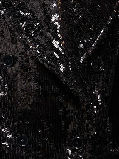 Michael Kors Collection: Chesterfield亮片双排扣大衣