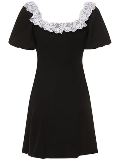 Alessandra Rich: Vestido corto de lana virgen