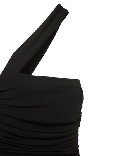Michael Kors Collection: Ruched one-shoulder midi dress