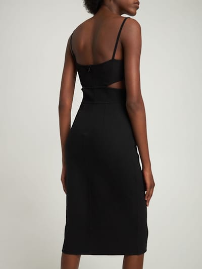 Michael Kors Collection: Virgin wool midi dress with cut-outs