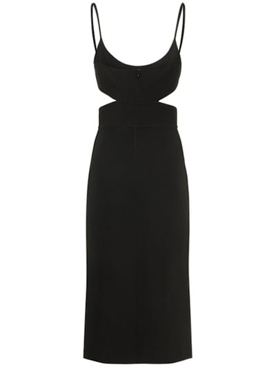 Michael Kors Collection: Virgin wool midi dress with cut-outs