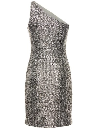 Michael Kors Collection: One-shoulder sequined mini dress