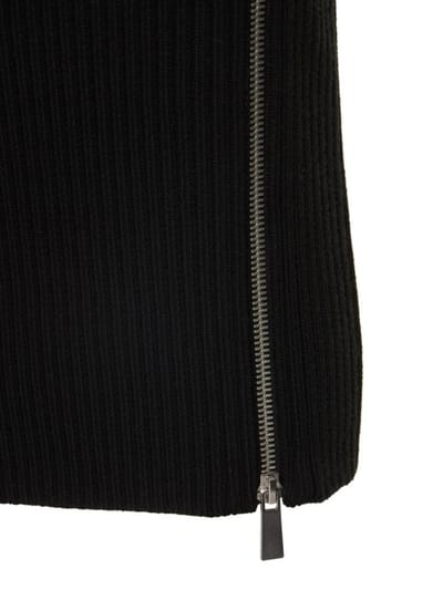 Michael Kors Collection: 罗纹针织羊毛拉链开合迷笛半身裙