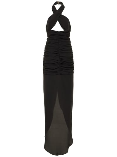 Giuseppe Di Morabito: Halterneck maxi dress with ruching