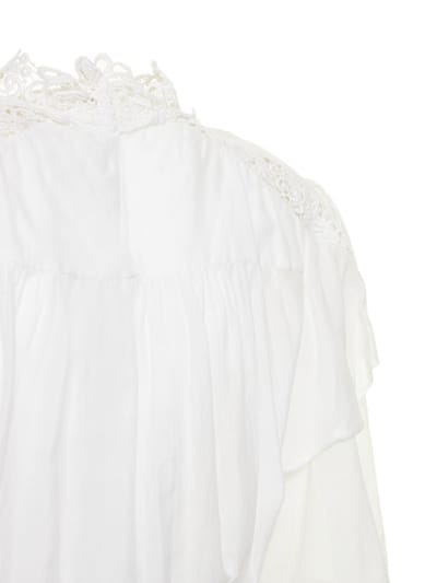 Marant Etoile: Baumwollkleid mit Spitzeneinsätzen