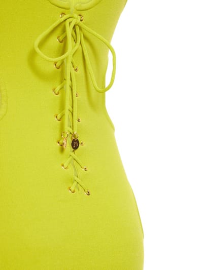 Dundas: Robe courte en maille à découpes