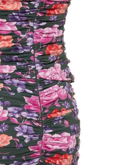 Magda Butrym: Ruched floral print mini dress
