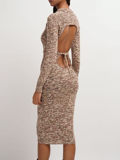 The Attico: Cut-out knit midi dress