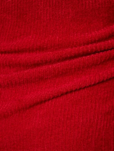 Andreadamo: Cut out ribbed knit midi dress