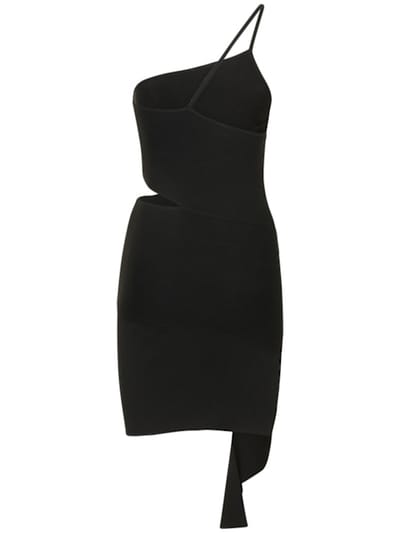 Andreadamo: One-shoulder cut-out mini dress