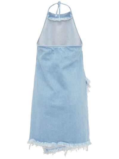 Marques'Almeida: Vestido denim con bajo deshilachado