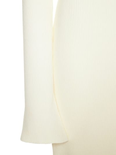 Mach & Mach: Long ribbed knit dress