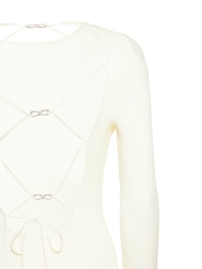 Mach & Mach: Long ribbed knit dress