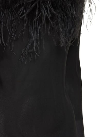 Giuseppe Di Morabito: Feather-trimmed mini dress