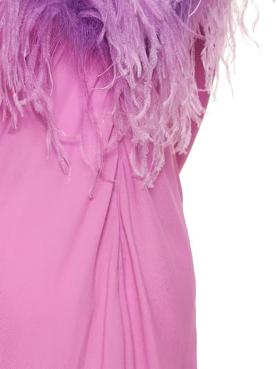 Giuseppe Di Morabito: Feather-trimmed mini dress