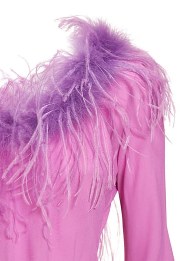 Giuseppe Di Morabito: Feather-trimmed mini dress