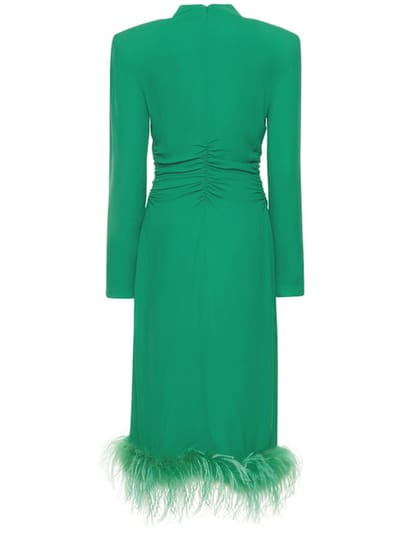 Giuseppe Di Morabito: Midi dress with feather trim