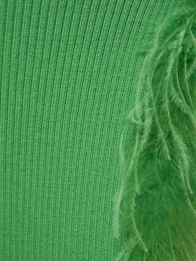 Giuseppe Di Morabito: Virgin wool maxi dress with feathers