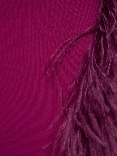 Giuseppe Di Morabito: Virgin wool maxi dress with feathers