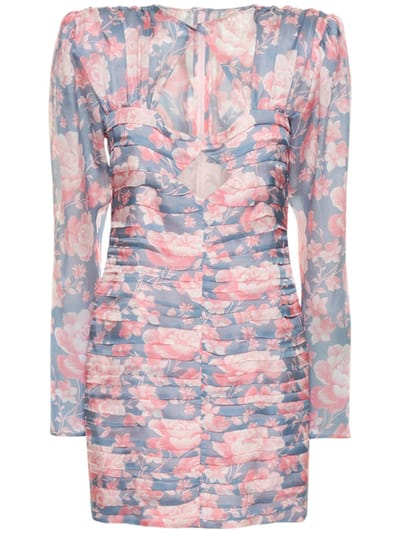 Magda Butrym: Ruched silk mini dress