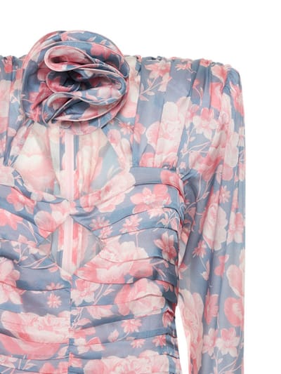 Magda Butrym: Ruched silk mini dress