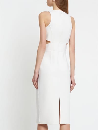 Michael Kors Collection: Wool midi dress with cutouts