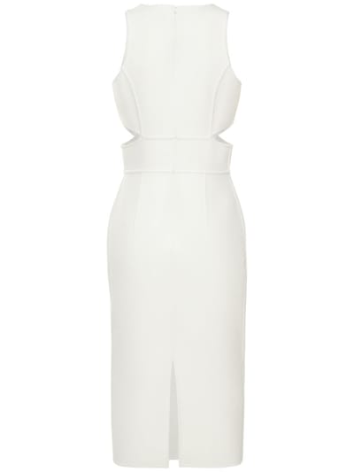 Michael Kors Collection: Wool midi dress with cutouts