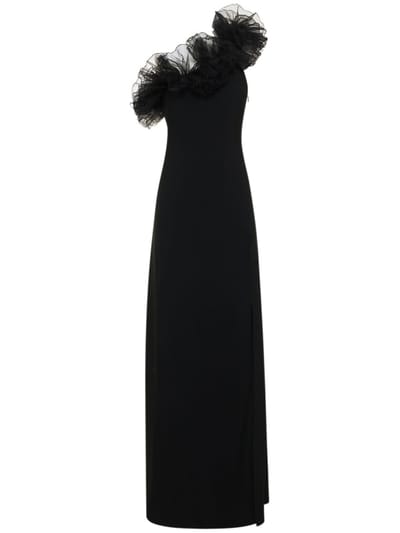 Giambattista Valli: One-shoulder gown with ruffles