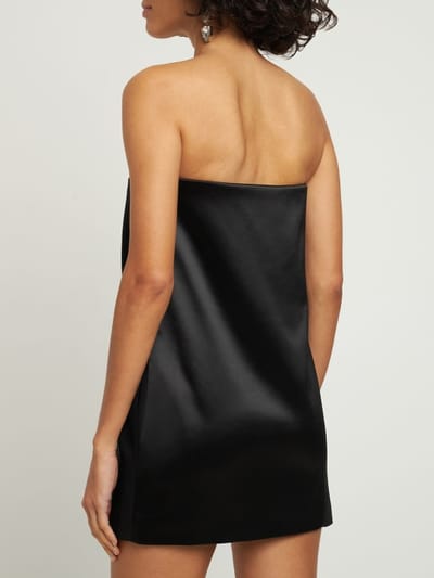 16arlington: Strapless satin mini dress