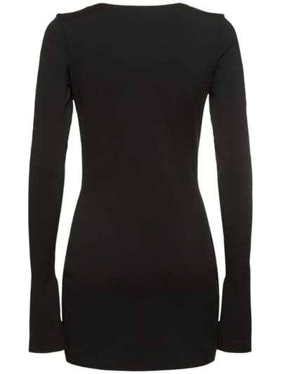 16arlington: Cutout detail jersey mini dress