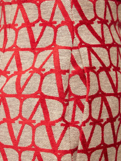 Valentino: Logo提花帆布迷你短裤