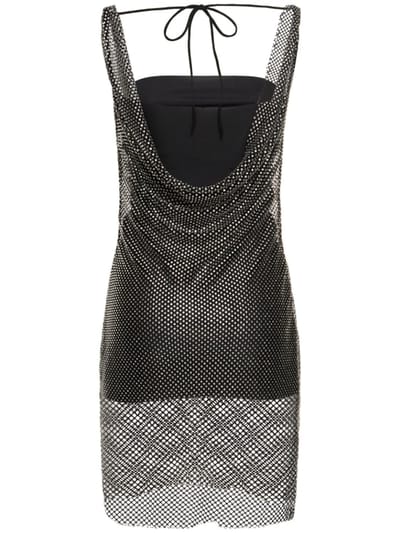 Giuseppe Di Morabito: Mini dress with crystals and draping